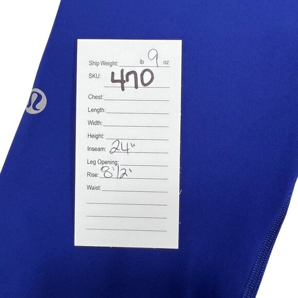 Lululemon Fast And Free 7/8 Tight II Non-Reflective 25" Jet Stream Blue Size 8 - Picture 7 of 7